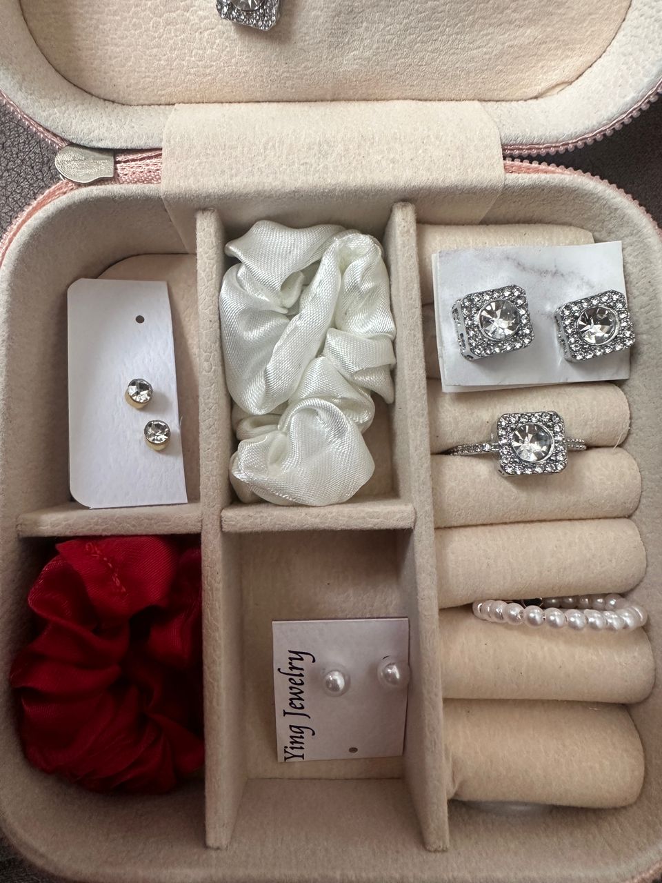 Luxury Travel Jewelry Organizer Box with Necklace, Earrings & Ring Set 💎✨